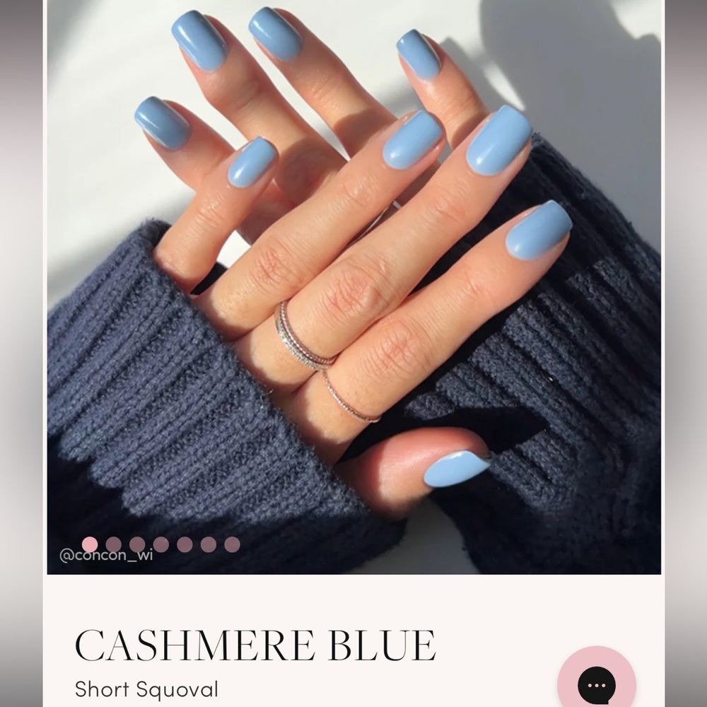 Cashmere Blue Short Squavol nails (NIB)